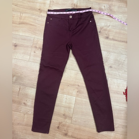 Tinseltown Burgundy Denim Pants - Picture 2 of 5